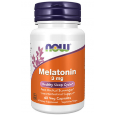 NOW - Melatonin (3мг 60кап 60 порций)